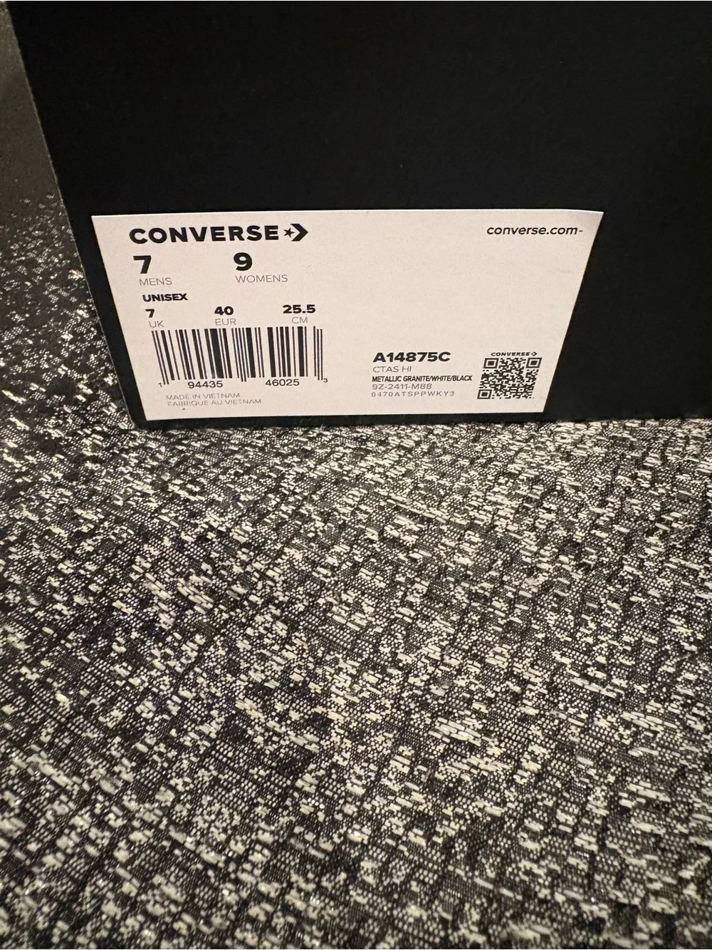 Converse Unisex Silver Metallic Chuck Taylor All Star High Top Sneakers